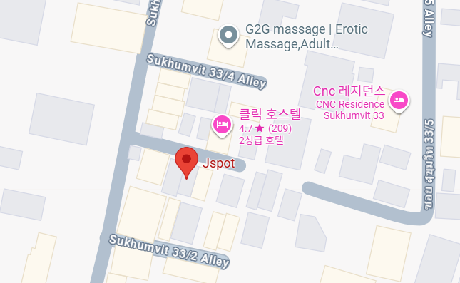 방콕 JSPOT 마사지 위치 지도 - 프롬퐁 수쿰윗 33